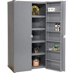 Bin Cabinet, Gray, 24 in Overall Length, 38 in Overall Width, 72 in Overall Height