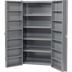 Bin Cabinet, Gray, 24 in Overall Length, 38 in Overall Width, 72 in Overall Height