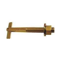 GCPT38314 T-Anchor, 3/8 in Dia, 3/8-16, 1.8 in Thread Length, 3-1/4 in Overall Length, Nut