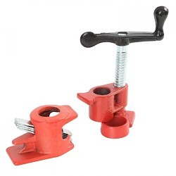 GreatNeck® GC75 Pipe Clamp, For Metal Working, Making Table Tops, Counters or Cutting Boards, & for Furniture Repair, Specifications: Size: 3/4 in, Heavy Duty Cast Iron Frame