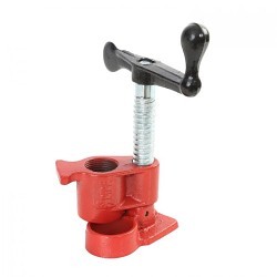 GreatNeck® GC75 Pipe Clamp, For Metal Working, Making Table Tops, Counters or Cutting Boards, & for Furniture Repair, Specifications: Size: 3/4 in, Heavy Duty Cast Iron Frame