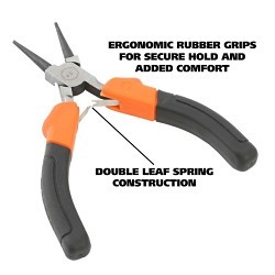 GreatNeck® HSN4C Needle Nose Plier, Saw Needle Jaw, Forged Steel Jaw, 4-1/2 in Overall Length