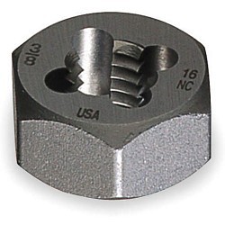 Greenfield Industries Cleveland® C65632 Hex Die, Imperial, 1-1/2-6 in, UNC, 1 in Thickness, 2-9/16 in Die Outside Dia, Carbon Steel
