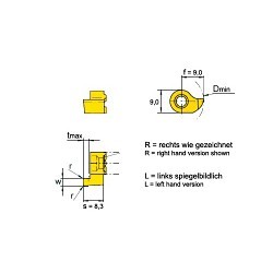 HORN 114142500 Turning Insert, Right Hand Cutting