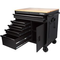 HOSPECO® ProWorks® W36MWC5XD Tool Chest, 37.2 in Height, 36 in Width, 24.5 in D, Black