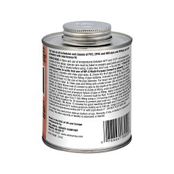 Harvey® 018020-12 MP-6 Low VOC Multi-Purpose PVC/CPVC Solvent Cement, 16 oz Container, Milky Clear, For Use With All Classes and Schedules of ABS, PVC, CPVC Pipe and Fittings Upto 6 in Dia with Interference Fit