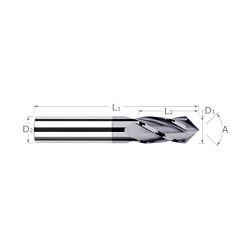 Harvey Tool Harvey Tool 15312-C3 Drill Mill, 3/16 in Dia, 90 deg Point, 4 Flutes, 0.1875 in Length of Cut, 3/16 in Shank Dia, 2 in Overall Length, AITiN Coated