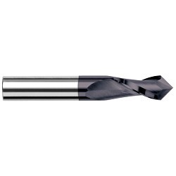 Harvey Tool Harvey Tool 46524-C3 Drill Mill, 3/8 in Dia, 90 deg Point, 2 Flutes, 7/8 in Length of Cut, 3/8 in Shank Dia, 2-1/2 in Overall Length, AITiN Coated