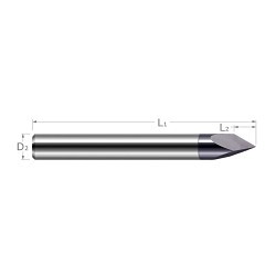 Harvey Tool Harvey Tool 834015-C3 Engraving Cutter, Type II, Imperial, 0.4670 in Length of Cut, Single End Single or Double End