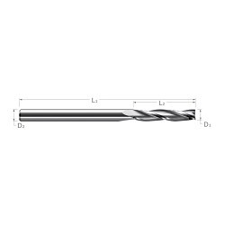 Harvey Tool Harvey Tool 915662 Square End Mill, 1/16 in Cutter Dia, 0.186 in Length of Cut, 3 Flutes, 1/8 in Shank Dia, 1-1/2 in Overall Length, Bright