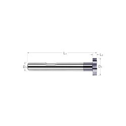 Harvey Tool Harvey Tool 962093-C3 Keyseat Cutter, 1-1/2 in Cutter Dia, 7/16 in Cutting Width, 3-11/16 in Overall Length, 3/4 in Shank Dia