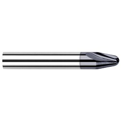 Harvey Tool Harvey Tool 979902-C3 Tapered End Mill, 0.198 in Length of Cut, 2 Flutes, 3/16 in Shank Dia, 2 in Overall Length, AITiN Coated