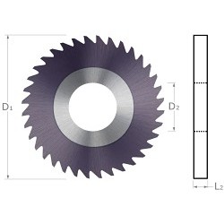 Harvey Tool Harvey Tool SAW1250-C3 Slitting and Slotting Saw, Arbor, 2 in Blade Dia, 40 Teeth, Solid Carbide Tipped Blade, 1/2 in Arbor, 1/8 in Blade Thickness, AITiN Coated