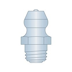 Heritage™ H1641Z3 Straight H1641Z3, 1/4-28 SAE-LT Thread, 0.54 in OAL, Clear Trivalent Zinc Plated, Steel, 0.18 in L Shank