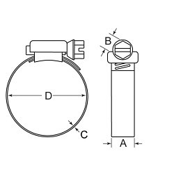 Heritage™ HCGP-333-020-500 HCGP-333-020-500, 13/16 to 1-3/4 in Clamping, #20 SAE Trade, 300 Stainless Steel Band, 300 Stainless Steel Bolt, Plain, Import