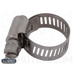 Heritage™ HCGP-333-006-500 HCGP-333-006-500, 3/8 to 7/8 in Clamping, #6 SAE Trade, 300 Stainless Steel Band, 300 Stainless Steel Bolt, Plain, Import