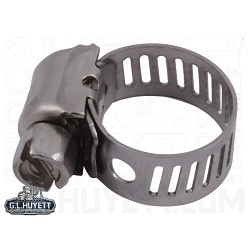 Heritage™ HCMN-333-004-3125 Miniature HCMN-333-004-3125, 1/4 to 5/8 in Clamping, #4 SAE Trade, 300 Stainless Steel Band, 300 Stainless Steel Bolt, Import