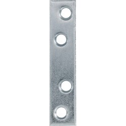 Hillman™ Hardware Essentials 851497 Mending Plate, 3 in Length, 5/8 in Width, Steel, Zinc Plated