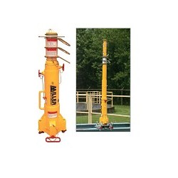 Honeywell Miller® DH-AP-1 Fall Arrest Anchor Post, 54-1/2 in Overall Height, 310 lb, Aluminum/Steel, Yellow, Leveling Screw Mount