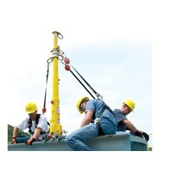 Honeywell Miller® DH-AP-1 Fall Arrest Anchor Post, 54-1/2 in Overall Height, 310 lb, Aluminum/Steel, Yellow, Leveling Screw Mount