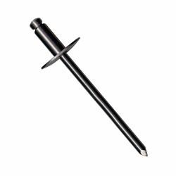 Blind Rivet, Open End, Aluminum, 1/8 in Rivet Dia, 0.275 in Length, 0.063-0.125 in Grip Range, Button
