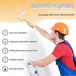 Hubbaw HUB200.15PK Paint Roller Cover, 3/8 in Nap, 2 in Length, Microfiber