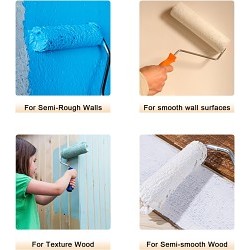 Hubbaw HUB200.15PK Paint Roller Cover, 3/8 in Nap, 2 in Length, Microfiber