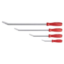 Milwaukee® 48-22-9214 Pry Bar Set, 4 Pieces, Lengths Included: 8 in, 12 in, 18 in, 24 in, Metal Bar, Steel