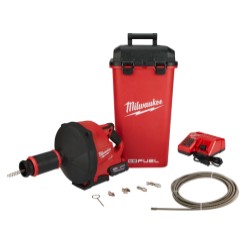 Milwaukee® M18 FUEL™ 2772B-21XC Kit Cordless Drain Gun Kit, 3 in Drain Line, 50 ft Max Run, 18 VDC, Plastic Housing