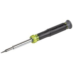 Klein® 32314 14-in-1 Precision Multi-Bit Screwdriver/Nutdriver, 8 Pieces, #00 to #0, 3/32 to 1/4 in, T7 to T15 Range, Cushion Grip Handle, Steel