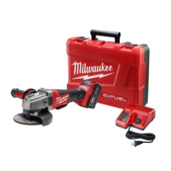 Milwaukee® M18™ FUEL™ 2780-21 Cordless Grinder Kit, 5 in Dia Wheel, 5/8-11 Arbor/Shank, 18 VDC, Lithium-Ion Battery, 1 Battery, No-Lock Paddle Switch