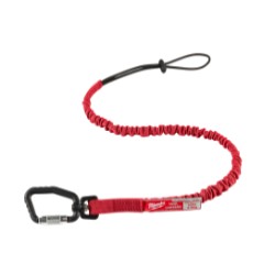 Milwaukee® 48-22-8810 Locking Tool Lanyard, 10 lb Capacity, Loop/Carabiner Connection, Nylon/Rubber