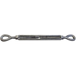 Indusco 93900141 Eye Turnbuckle, Eye/Eye End/End, 1/2 in Thread Diameter, 2200 lb Working Load, 6 in Take Up, 13.08 in Closed Length