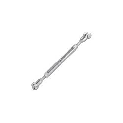 Indusco 939 00526 Eye Turnbuckle, 1 in Thread Diameter, 10000 lb Working Load, 12 in Take Up, 22.72 in Closed Length