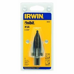 Irwin® Unibit® 10314 Step Drill Bit, 1-7/32 in Dia Min Hole, 1-7/32 in Dia Max Hole, HSS, 1 Hole Sizes, 7/16 in Shank