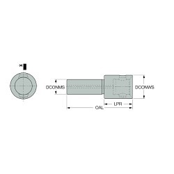 Iscar 4550020 Cylindrical Shank, Straight Shank