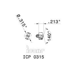Iscar 5507898 Drill Head, 0.315 in Diameter Maximum Drill