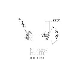 Iscar Iscar 5507957 Replaceable Tip Drill, 1/2 in Dia, 12 Insert Seat, 140 deg Included Angle, Manufacturer's Grade: IC908, TiAlN Coated