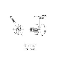 Iscar 5509111 Drill Head, 0.85 in Diameter Maximum Drill
