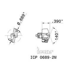 Iscar Iscar 5509622 Replaceable Tip Drill, 0.6890 in Dia, 140 deg Included Angle, Manufacturer's Grade: IC908, TiAlN Coated