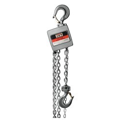 JET® 133121 AL100 Aluminum Hand Manual Chain Hoist, 1.5 ton Load, 10 ft H Lifting, 13-13/16 in Min Between Hooks, 2-1/16 in Hook Opening, 72 lb Rated