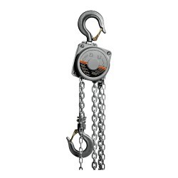 JET® 133121 AL100 Aluminum Hand Manual Chain Hoist, 1.5 ton Load, 10 ft H Lifting, 13-13/16 in Min Between Hooks, 2-1/16 in Hook Opening, 72 lb Rated