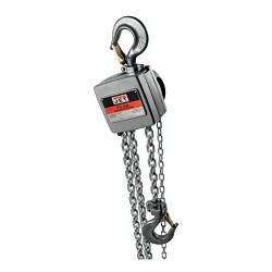 JET® 133121 AL100 Aluminum Hand Manual Chain Hoist, 1.5 ton Load, 10 ft H Lifting, 13-13/16 in Min Between Hooks, 2-1/16 in Hook Opening, 72 lb Rated