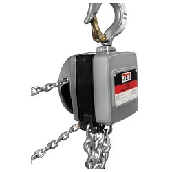 JET® 133530 AL100 Aluminum Hand Manual Chain Hoist, 5 ton Load, 30 ft H Lifting, 22-13/16 in Min Between Hooks, 1-9/16 in Hook Opening, 82 lb Rated