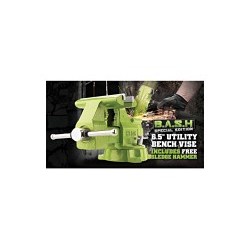 JPW Industries Wilton® 11128BH Utility Vise & Hammer Combo, 5-1/2 in Jaw Opening, 6-1/2 in Jaw Width, Hardened Steel Jaw, 3-3/16 in Throat Depth