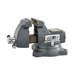 JPW Industries Wilton® WIL21400 Bench Vises, Serrated Jaw, 5-1/4 in Jaw Opening, 5 in Jaw Width, 3-3/4 in Throat Depth