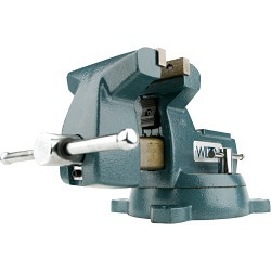 JPW Industries Wilton® WIL21400 Bench Vises, Serrated Jaw, 5-1/4 in Jaw Opening, 5 in Jaw Width, 3-3/4 in Throat Depth