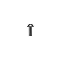 Solid Rivet, 3/16 in Dia, 5/8 in Length, Round, Aluminum