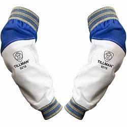 John Tillman Tillman™ 9215 Cotton Sleeve, Universal, 18 in Leather/Cotton, 22 in Total Length, Top Grain Goatskin/FR7A Flame Resistant Cotton, Royal Blue/White