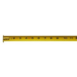 Johnson 1803-0016 Tape Measure, 16 ft Blade Length, 3/4 in Blade Width, Fractional Measuring System, 1/8 in Graduations